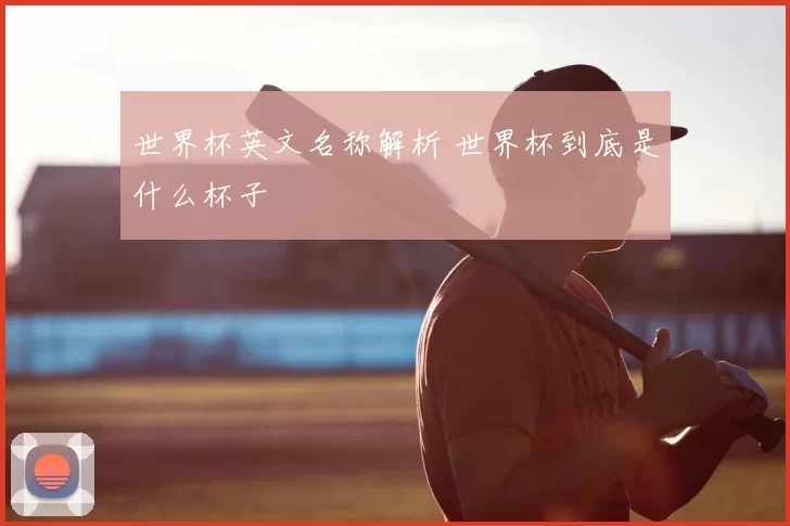 世界杯英文名称解析 世界杯到底是什么杯子